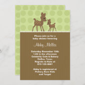 Einladungen für die Woodland Deer Baby Shower (Vorne/Hinten)