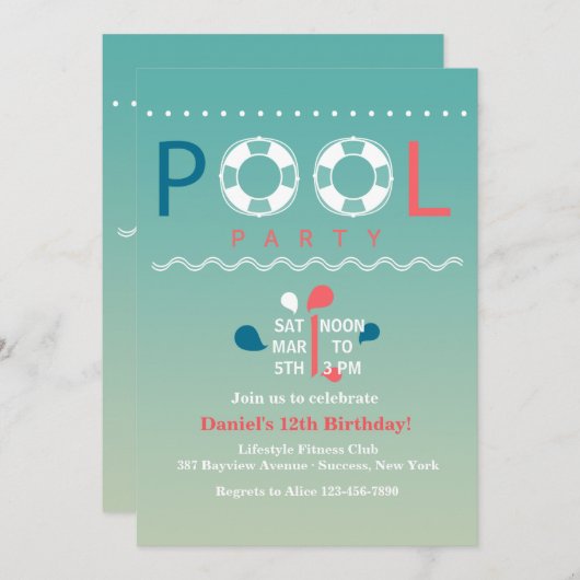 Einladungen für doppelte Lebensdauer (Vorne/Hinten)