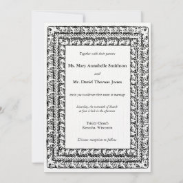 Einladungen für Dreifach-Beaded-Foral-Hochzeiten