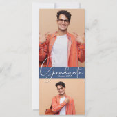 Einladungen für eine Blue Graduation Multi-Foto-Pa (Vorderseite)