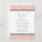 Einladungen für eine Massagedusche mit Korallengra (Rückseite)