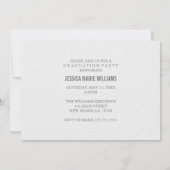 Einladungen für eine moderne Graduierungspartei (Rückseite)