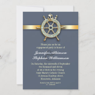 Einladungen für eine nautisch-blaue Goldlobby