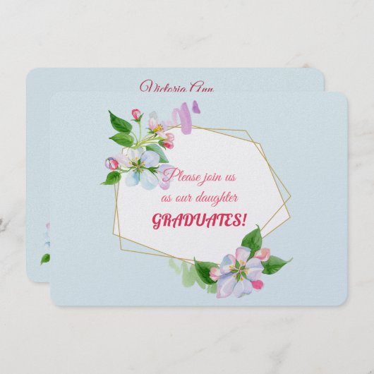 Einladungen für eine Tochter (Vorne/Hinten)