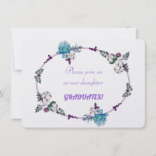 Einladungen für eine Tochter (Vorderseite)