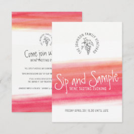 Einladungen für eine Weinprobe und eine Weinprobe
