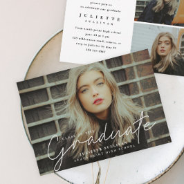 Einladungen für einfache Skript-Foto-Graduierung