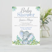 Einladungen für Elephant Baby Shower (Stehend Vorderseite)