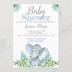 Einladungen für Elephant Baby Shower