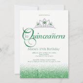 Einladungen für Emerald Quinceñera (Vorderseite)