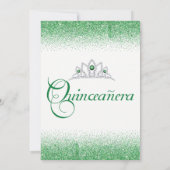 Einladungen für Emerald Quinceñera (Rückseite)