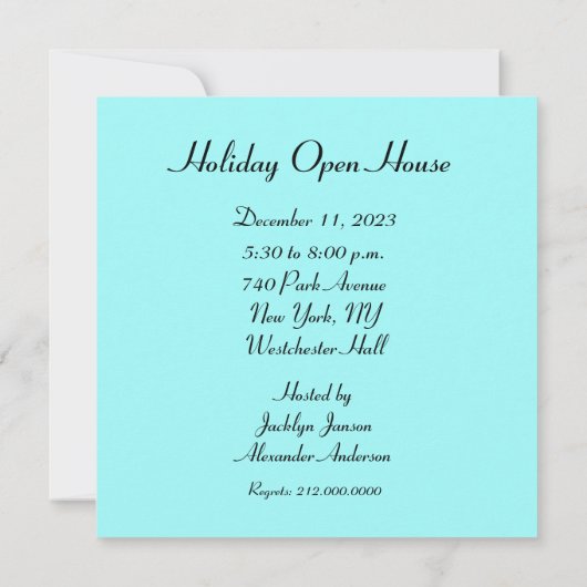 Einladungen für Feiertage (Rückseite)