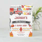 Einladungen für Feuerwehrfahrzeuge (Stehend Vorderseite)