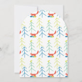 Einladungen für Fox und Pine Tree Baby Boy Shower (Rückseite)