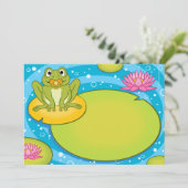 Einladungen für Frogy Pond Baby Shower (Stehend Vorderseite)