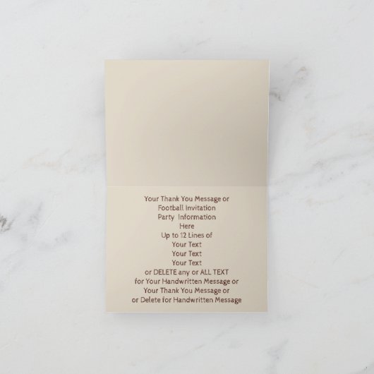 Einladungen für Fußball oder Fußball Dankeschön Ka (Innenseite)