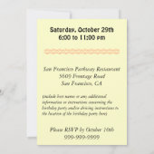 Einladungen für Geburtstagspartys, die nicht aufge (Rückseite)