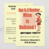 Einladungen für Geburtstagspartys, die nicht aufge (Vorne/Hinten)