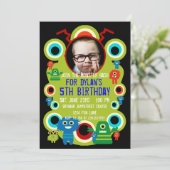 Einladungen für Geburtstagspartys im Foto (Stehend Vorderseite)