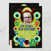 Einladungen für Geburtstagspartys im Foto (Vorne/Hinten)