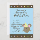 Einladungen für Geburtstagspartys in Party Mouse (Rückseite)