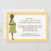 Einladungen für Gelb- und Grüne Babydusche (Rückseite)