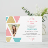 Einladungen für geometrische Dreiecke (Stehend Vorderseite)