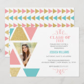 Einladungen für geometrische Dreiecke (Vorne/Hinten)