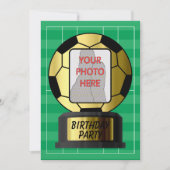 Einladungen für goldene Fußball-Einladungen im Fot (Vorderseite)