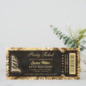 Einladungen für goldene Karten (Stehend Vorderseite)