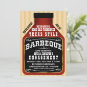 Einladungen für GRILLEN im Texastil (Stehend Vorderseite)