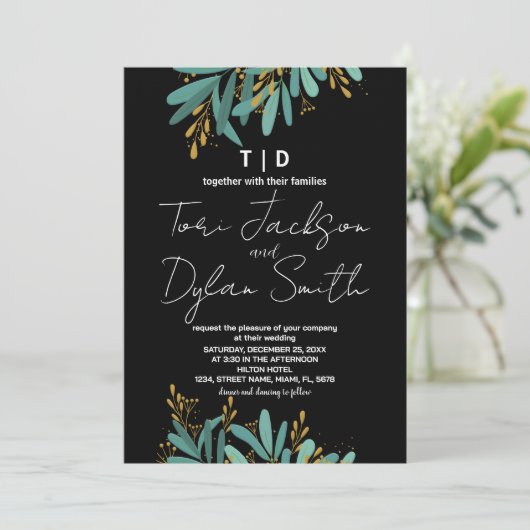 Einladungen für Grüne Bäume (Stehend Vorderseite)