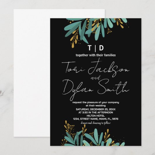 Einladungen für Grüne Bäume (Vorne/Hinten)