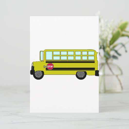 Einladungen für grünen Bus (Stehend Vorderseite)