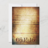 Einladungen für heftige Rustikal-Holz-Hochzeiten (Rückseite)