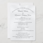 Einladungen für hellblaue und weiße Hochzeiten (Rückseite)