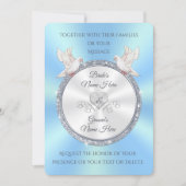 Einladungen für hellblaue und weiße Hochzeiten (Vorderseite)