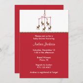 Einladungen für HirschBaby-Dusche (Vorne/Hinten)