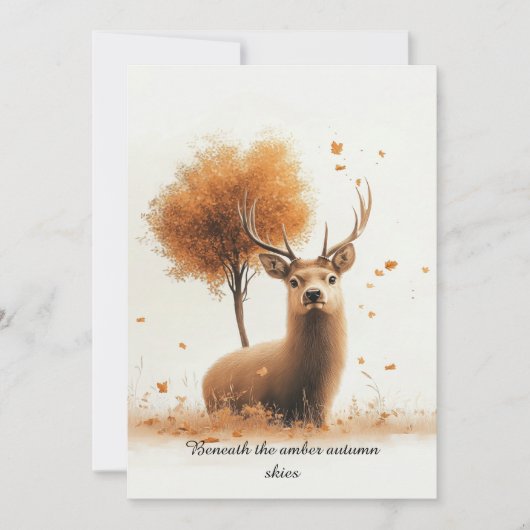 Einladungen für Hirsche und Fallende Blätter oder  (Vorderseite)