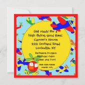 Einladungen für Hochflieger zum Geburtstag (Rückseite)