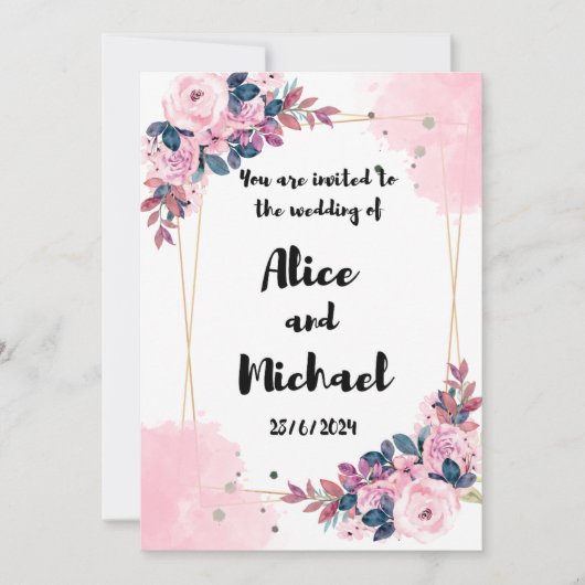 Einladungen für Hochzeiten (Vorderseite)