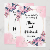 Einladungen für Hochzeiten (Vorne/Hinten)