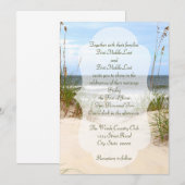 Einladungen für Hochzeiten am Strand (Vorne/Hinten)