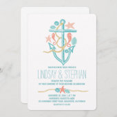 Einladungen für Hochzeiten am Strand (Vorne/Hinten)