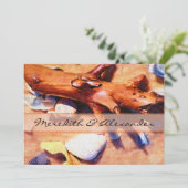 Einladungen für Hochzeiten am Strand (Stehend Vorderseite)