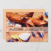 Einladungen für Hochzeiten am Strand (Vorne/Hinten)