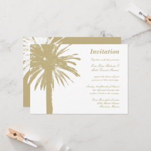Einladungen für Hochzeiten am Strand von beige Pal