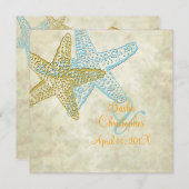 Einladungen für Hochzeiten am Strand/weißer Sand (Vorne/Hinten)