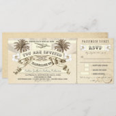 Einladungen für Hochzeiten Boarding Pass (Vorne/Hinten)