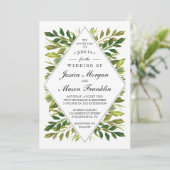 Einladungen für Hochzeiten - Einfache Grüntöne zum (Stehend Vorderseite)